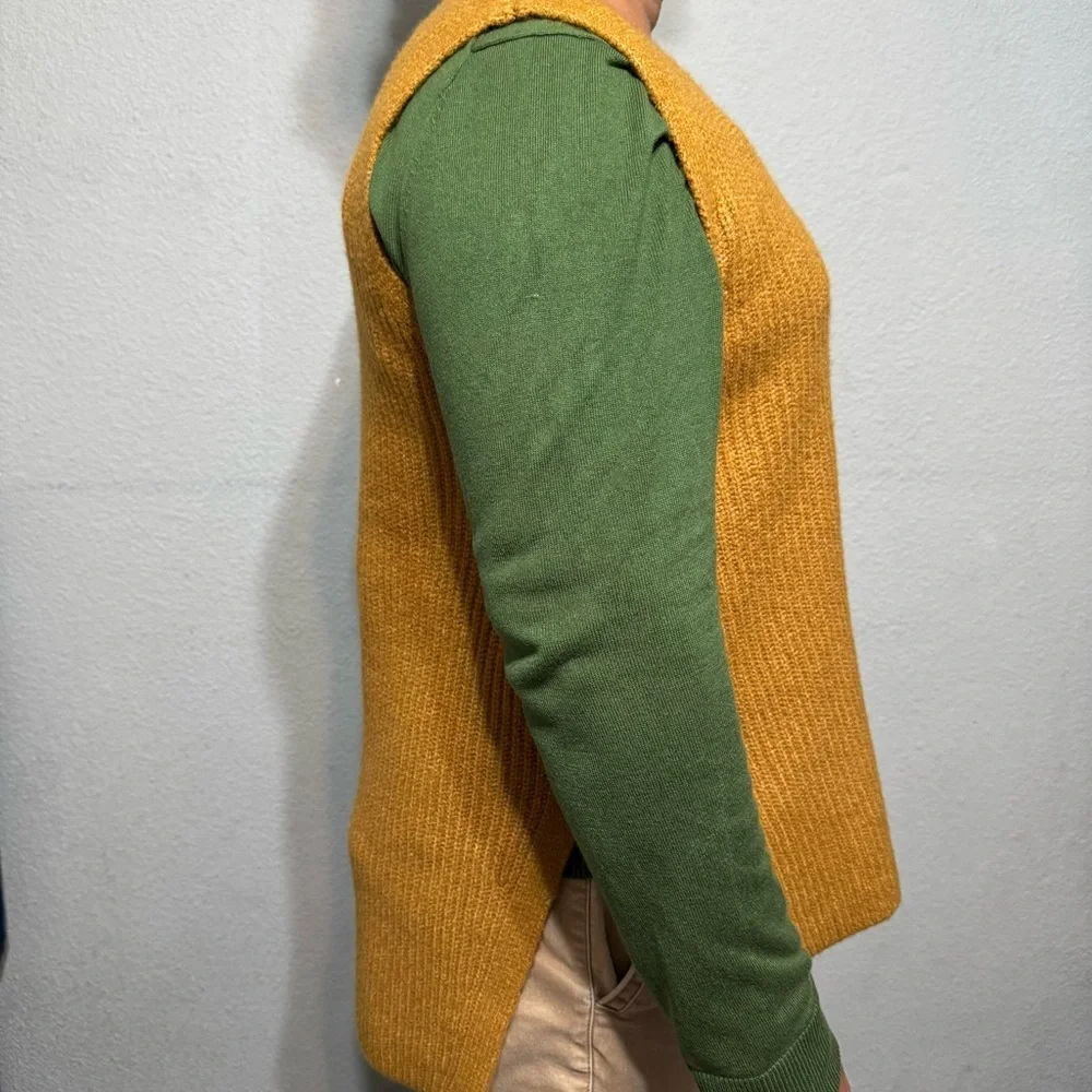 Halogen Men Brown V-Neck‎ Sleeveless Vest Sweater Size 1 / XL